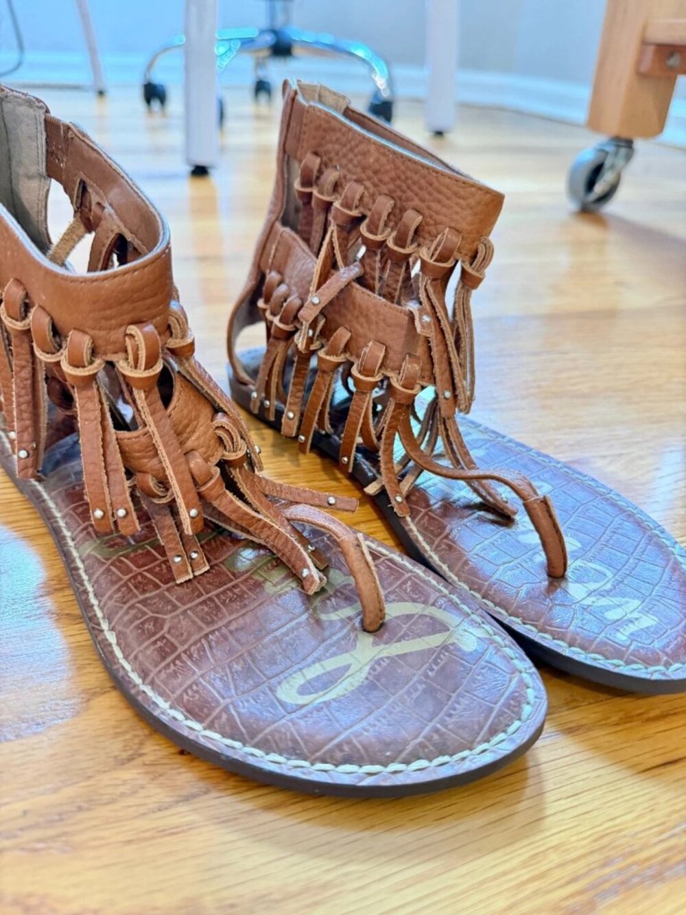 Sam Edelman Tan Gladiator Sandals Size 8 - Picture 2 of 5